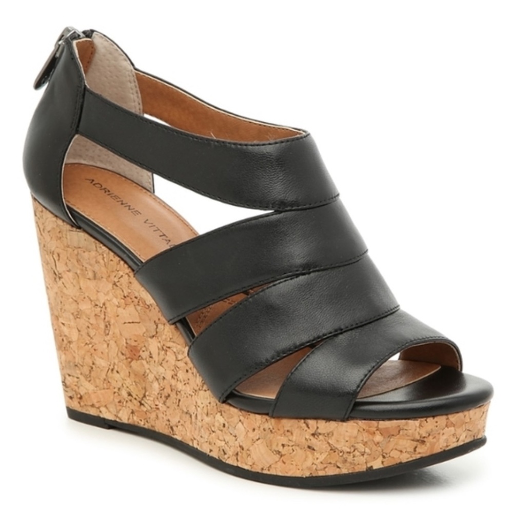 Adrienne Vitadini Chacka wedge heel sandal NIB